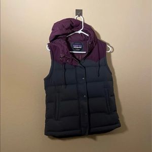 Bivy down vest womens patagonia blue grey purple